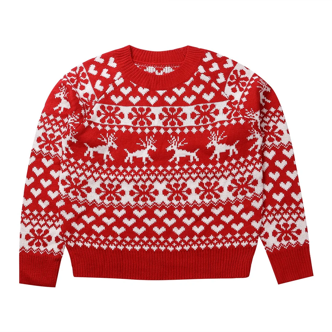 Hot Christmas Women Sweater Santa Claus Xmas Printing Long Sleeve O-neck Christmas Knitting Pullover Sweater Top Jumper Knitwear