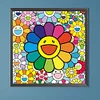 >SALE<5D DIY Full Round Drill Partial AB Diamond Painting Happy Flower Decor 50x50cm