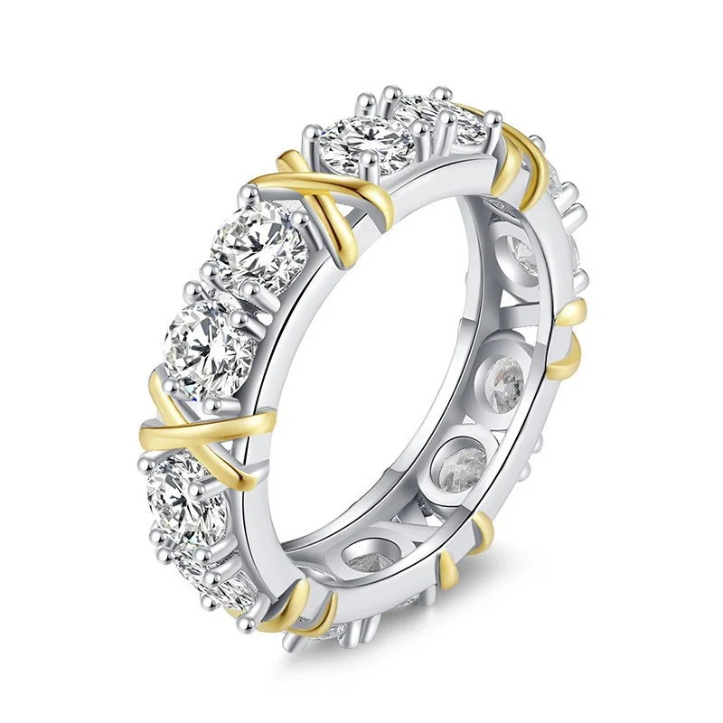 Cross Moissanite Ring