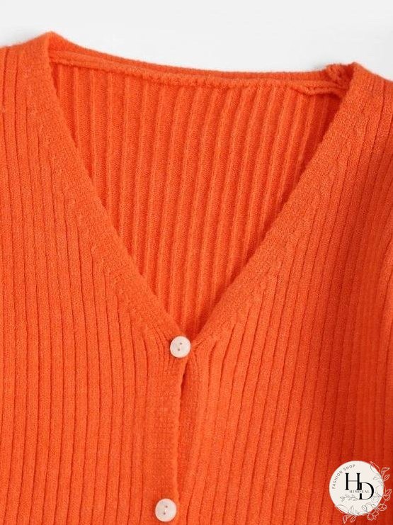 Basic Slouchy Button Up Cardigan