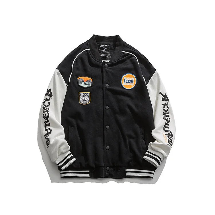 Letterman Jacket Outfit Senior Jackets Varsity Baseball Coat Spring and Autumn Loose Casual Jacket Men's Top