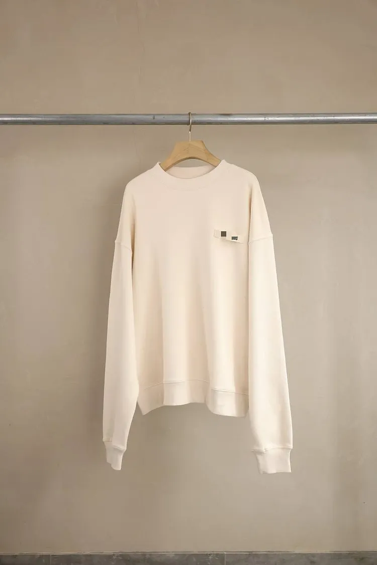 Women's Cotton Crew Neck Sweatshirt Solid Basic Pullover