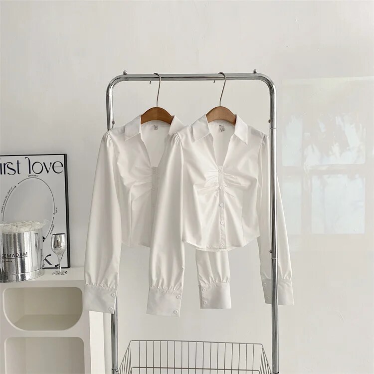 Y2K 3 Piece Set Women Cropped Coat + Long Sleeve Shirt + High Waist Halter Ruffles Mini Dress Korean Chic Fashion Sexy Outfits