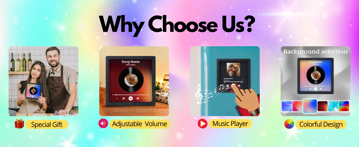 Dyoart Personalized Music Fridge Magnets, Custom Music Magnets for Fridge