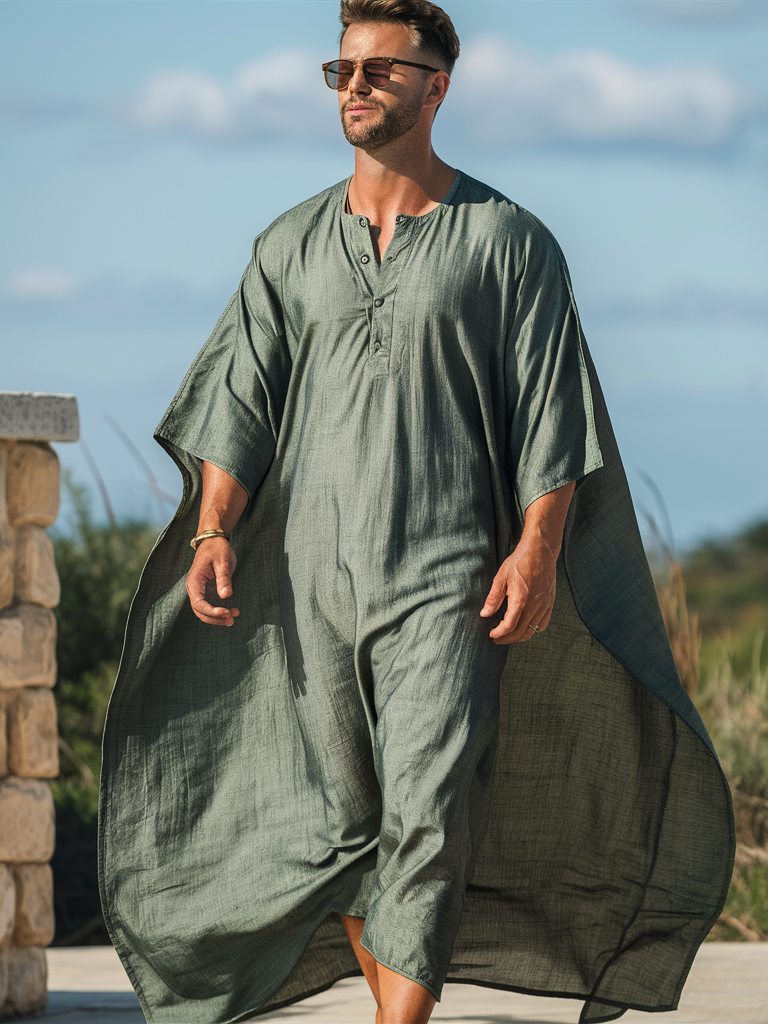 Linen Men's Oliver Caftan Long Kaftan