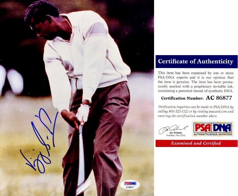 Vijay Singh Signed - Autographed Golf 8x10 Photo Poster painting - Masters Winner - PSA/DNA COA