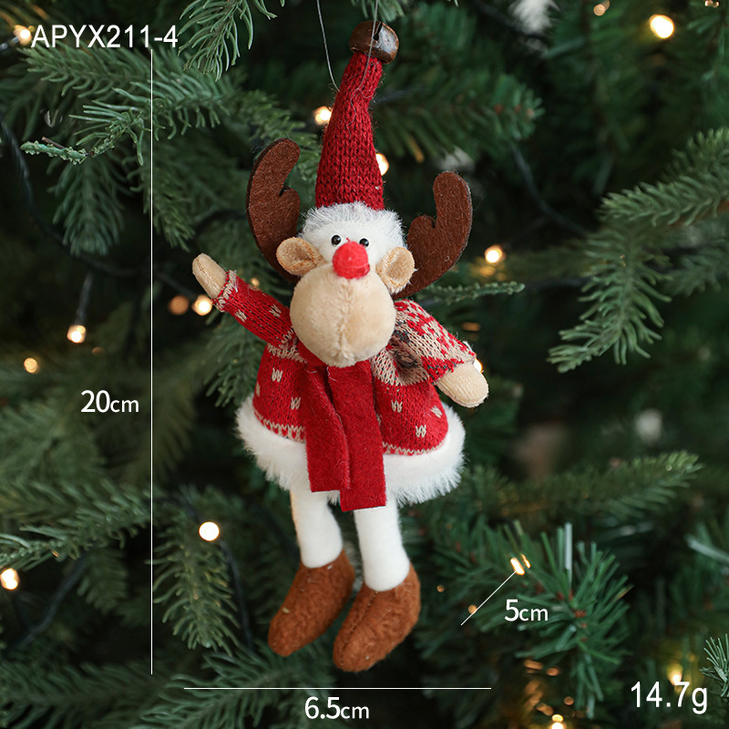 Plush Christmas ornaments, Christmas tree decorations, hanging ornaments-MERUMOTE