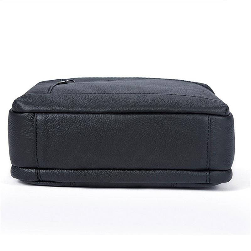 Mens Fashion Messenger Bags Classic Leather Business Crossbody Packs