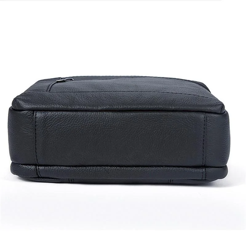 Mens Fashion Messenger Bags Classic Leather Business Crossbody Packs