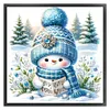 Cute Snowman-18CT Stamped Cross Stitch 30*30cm/11.81*11.81in