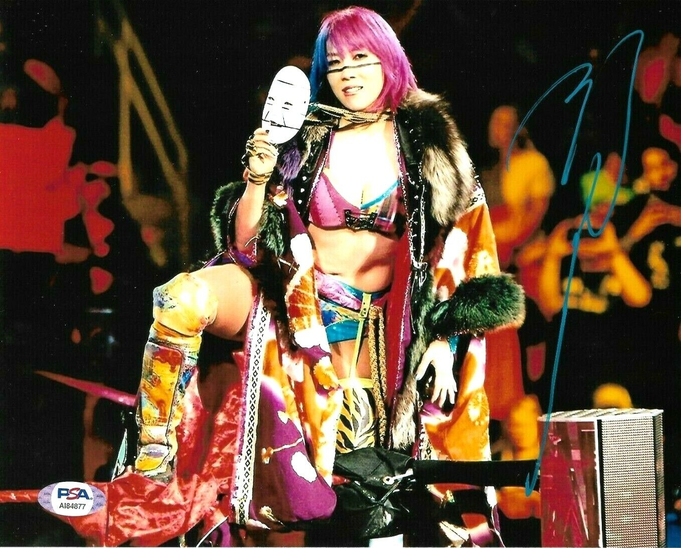 WWE ASUKA HAND SIGNED AUTOGRAPHED 8X10 Photo Poster painting WITH PROOF AND PSA DNA COA 4 RARE