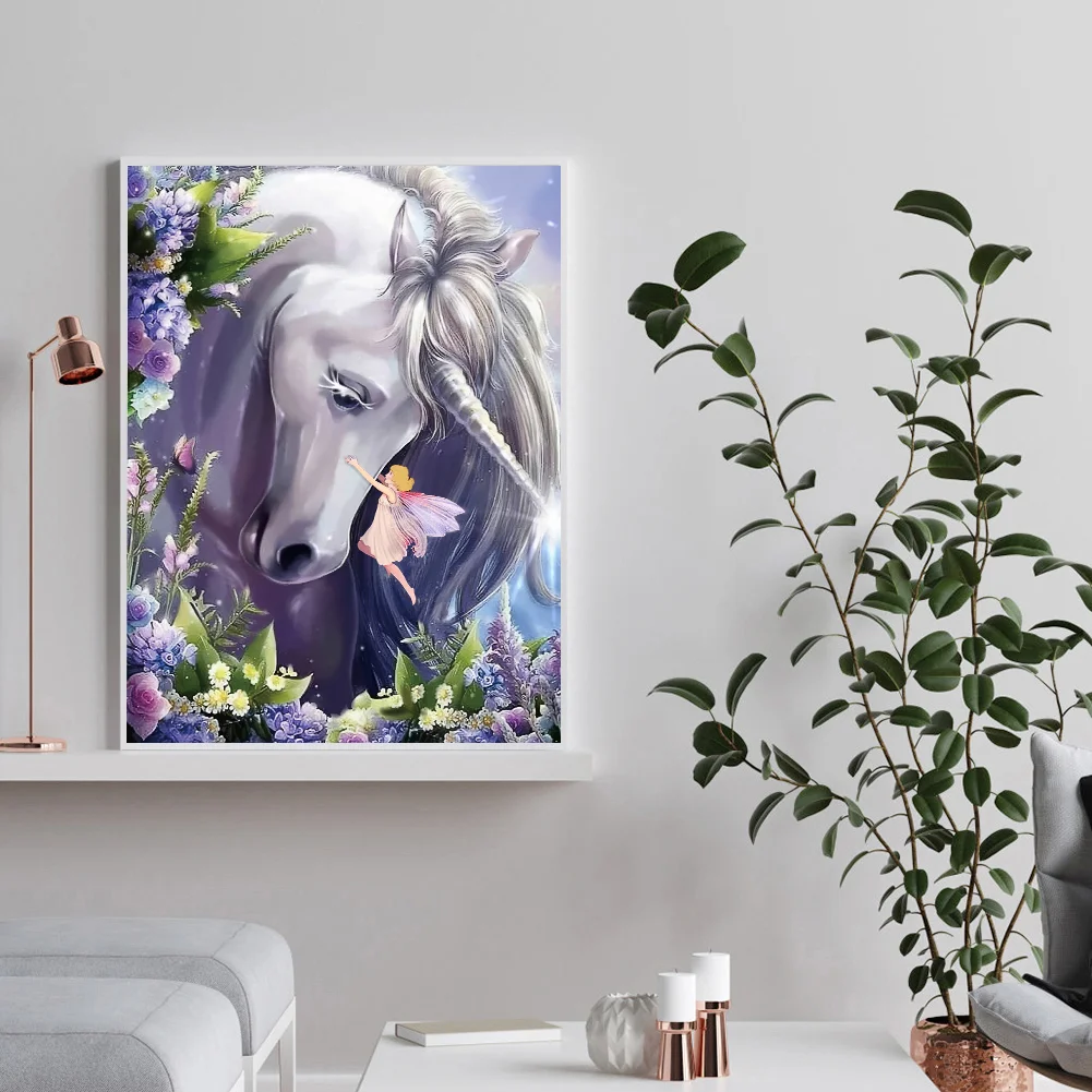 Full Round Diamond Painting 30*40cm - Unicorn