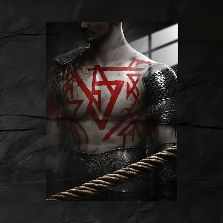 GodofWar Kratos Fierce AnimetalPoster | Premium Anime Metal Wall Art