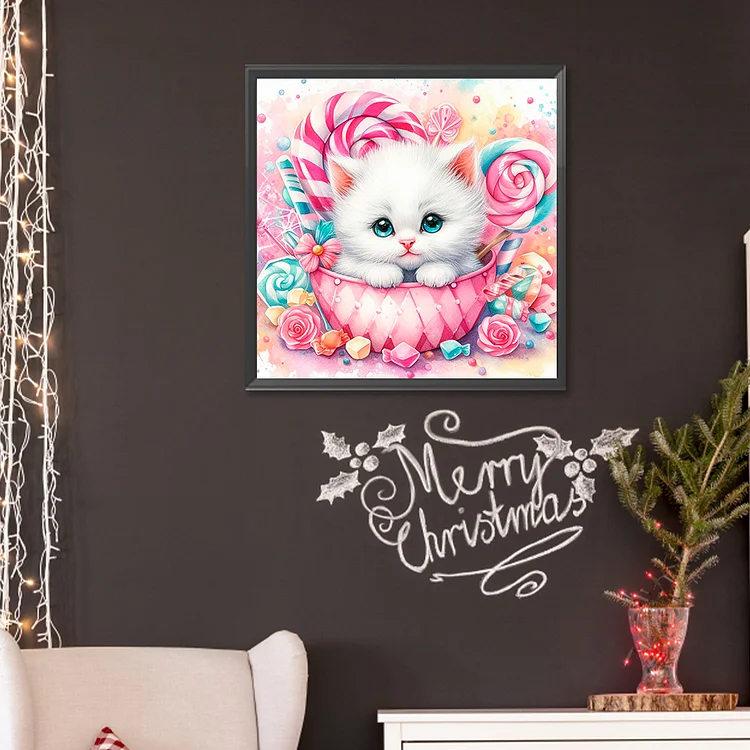 Candy Cat - Full Round - Diamond Painting (30*30cm)