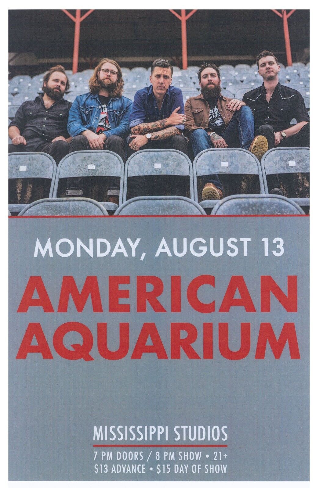 AMERICAN AQUARIUM 2018 Gig POSTER Portland Oregon Concert