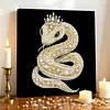DIY Pearl Painting Snake for Home Wall Decor with Frame(30x30cm)