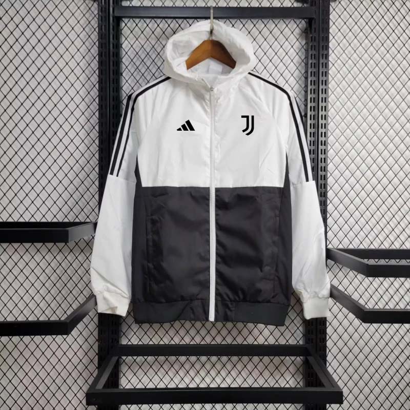 2024-2025 Juventus black white windbreakerFootball Shirt 1:1 Thai Quality- Maxi Kit