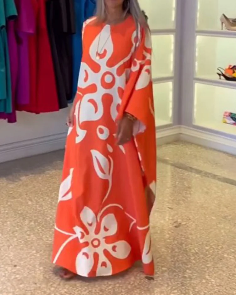 Irregular Sleeve Loose Gown Dresses