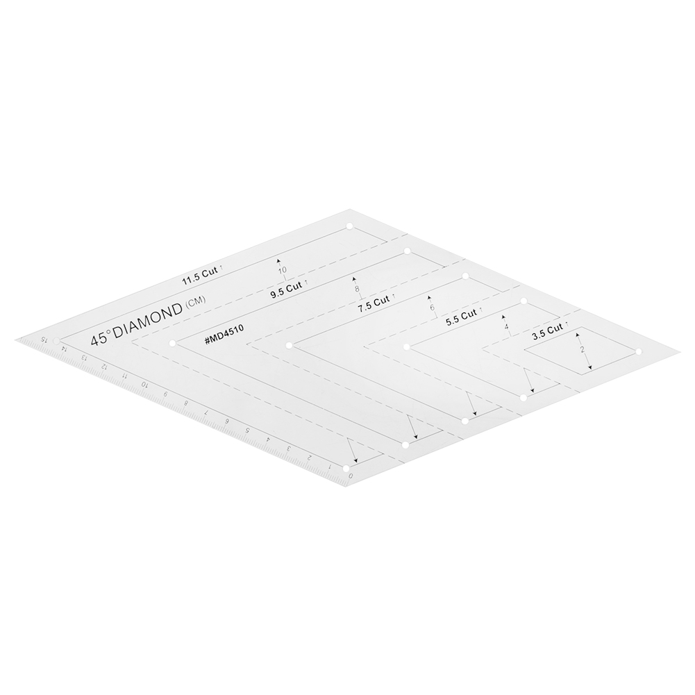 

Quadrilateral Transparent Acrylic Patchwork Tailor Quilting Cutting Rulers, 45°, 501 Original