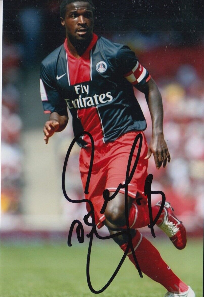 BERNARD MENDY HAND SIGNED 6X4 Photo Poster painting PSG FOOTBALL AUTOGRAPH