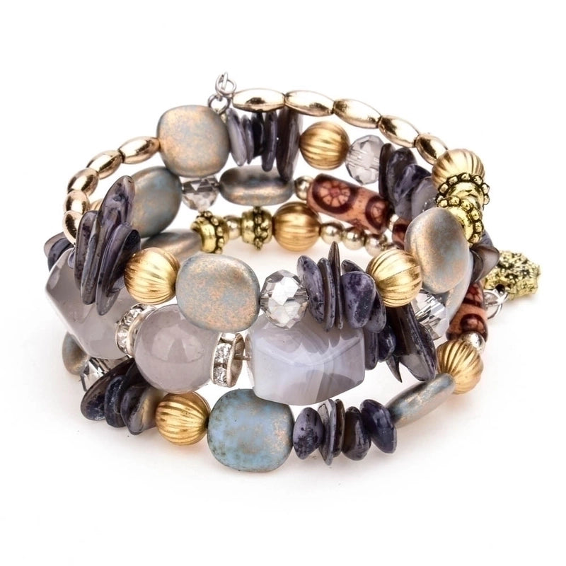 Fashion Geometric Color Block Alloy Natural Stone Women’s Bracelets