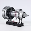 TECHING Turbofan Engine Model Kit CFM-56 Jet Engine Dual Spool High Bypass Ratio Engine 1/12 Electric-Powered DIY Assembly Motor (300+PCS)