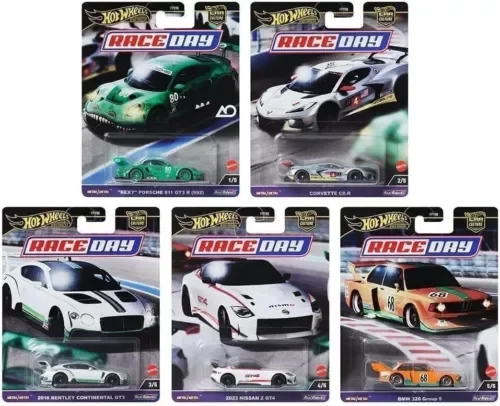 Dronehint Hot Wheels Car Culture 2024 D Race Day Set of 5 Cars FPY86-961 D 1/64 Toy