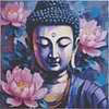 Buddha Statue - runder Bohrer Diamantmalerei - 40*40cm