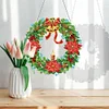 Christmas Wreath with Keychain & Lamp Belt - 5D DIY Craft Pendant - 27.5*26.8CM