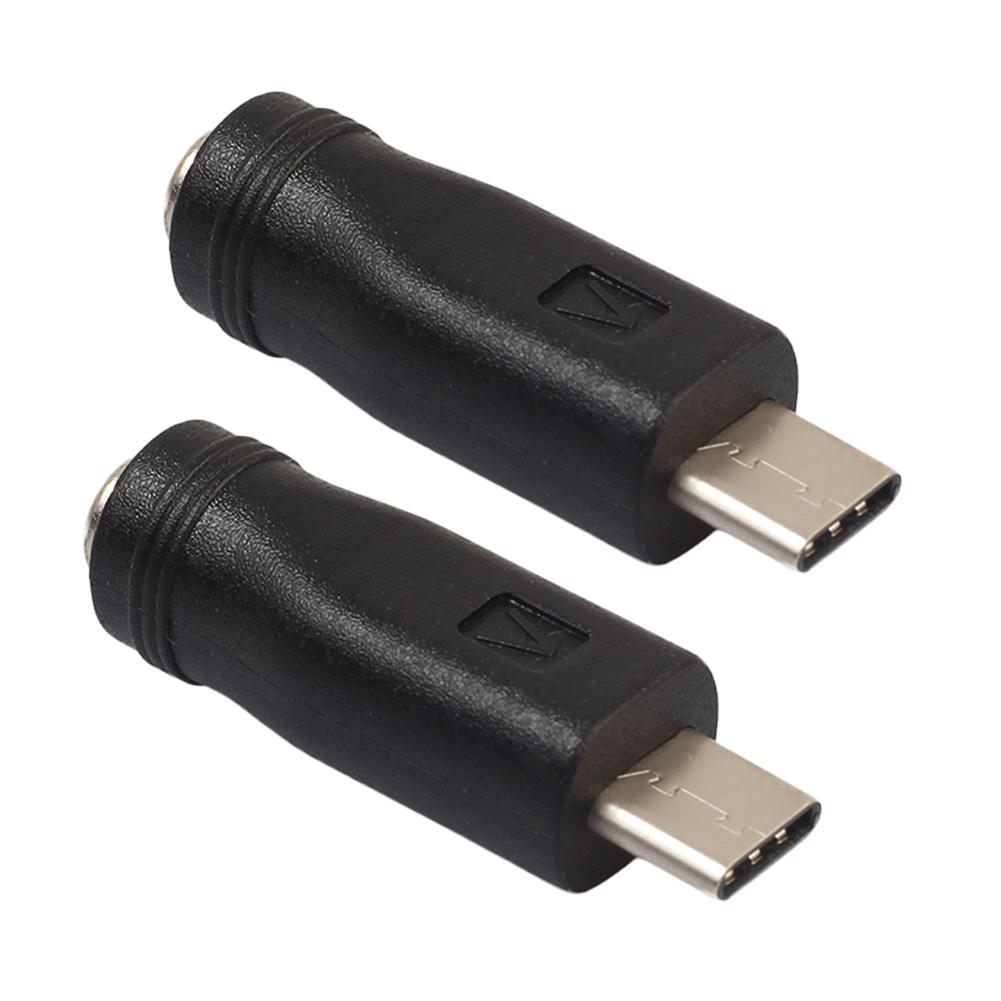 

2pcs DC Power Adapter Type-C USB Male to DC5.5x2.1mm Female Jack Converter, 501 Original