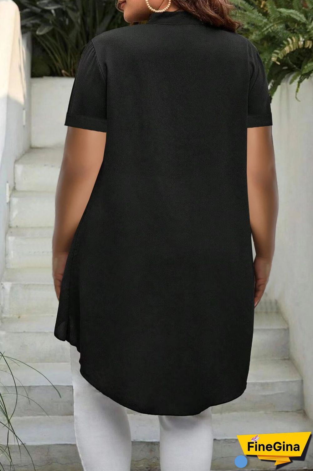 Burgundy Casual Solid Patchwork Shirt Collar Tops