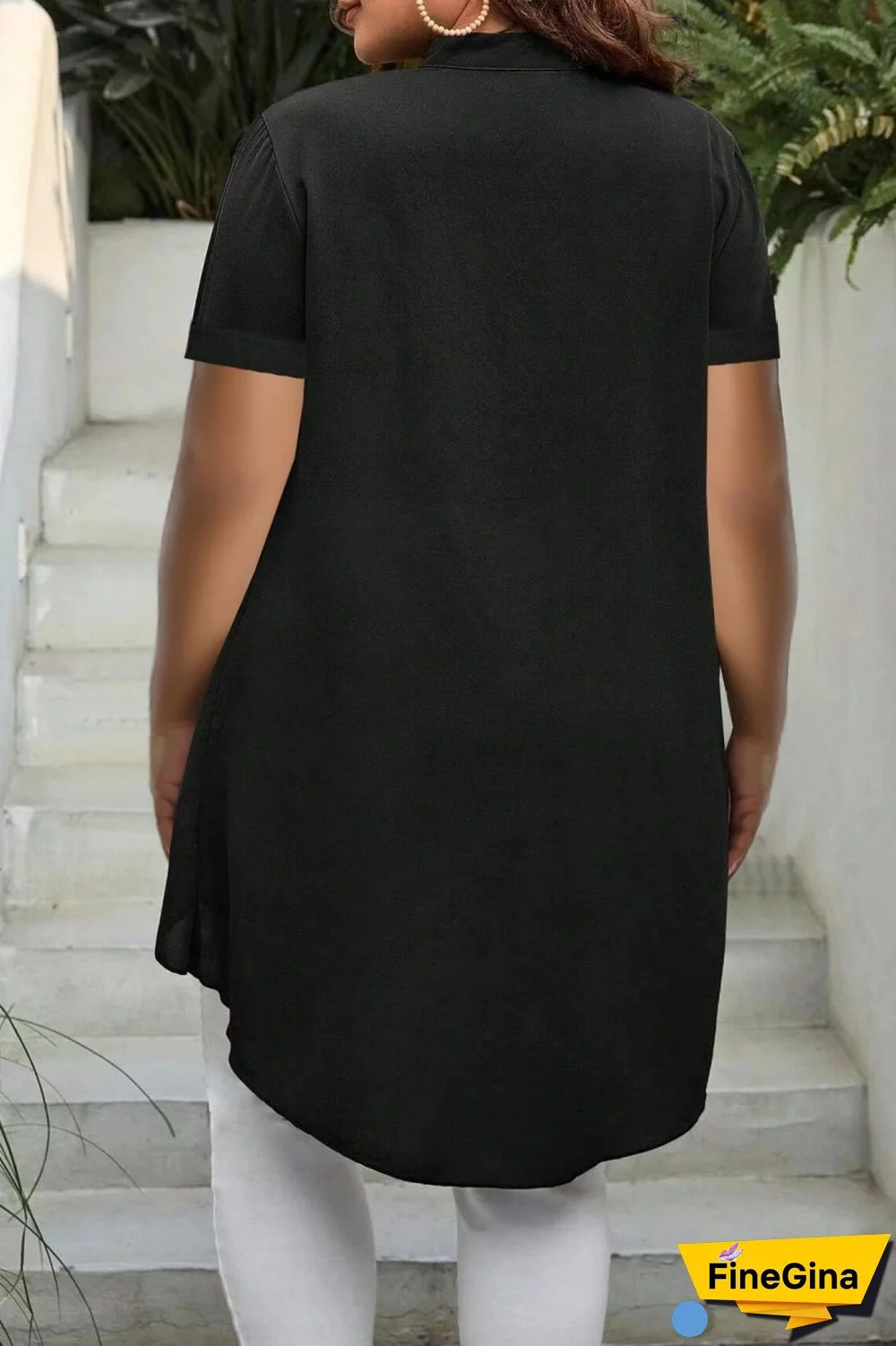 Burgundy Casual Solid Patchwork Shirt Collar Tops