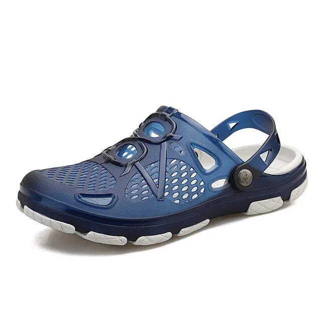 Summer Men's Sandals Breathable Man Hollow Slippers Nonslip Outdoor Durable Leisure Men Beach Sandals Jelly Shoes Men's Sneakers