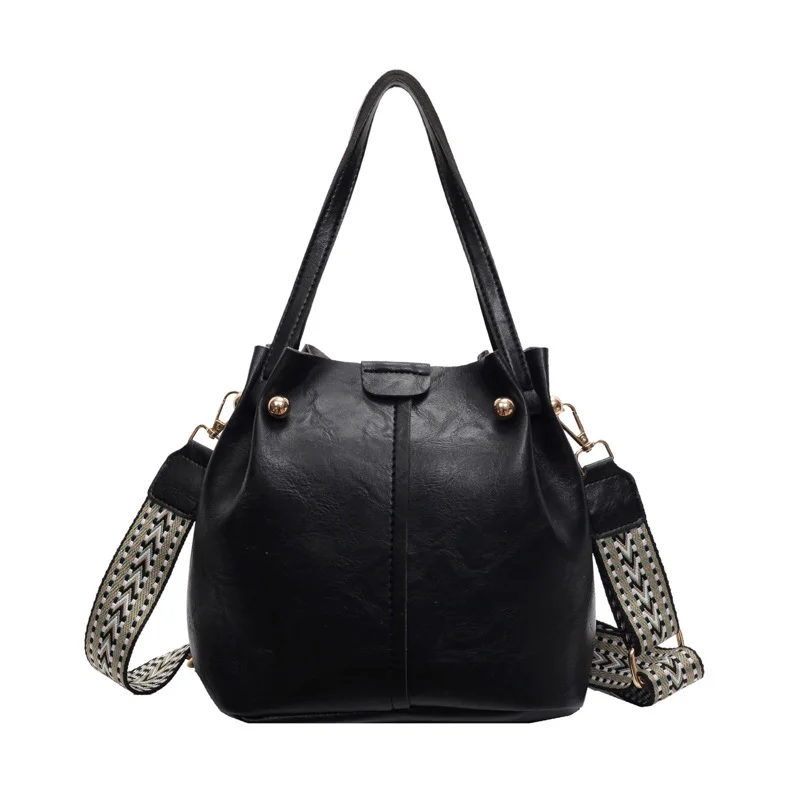 Pongl Pongl Shoulder Bag Female 2024 New Autumn Winter Retro Commuter Bucket Bag Niche Senior Sense Cross-Body Bag
