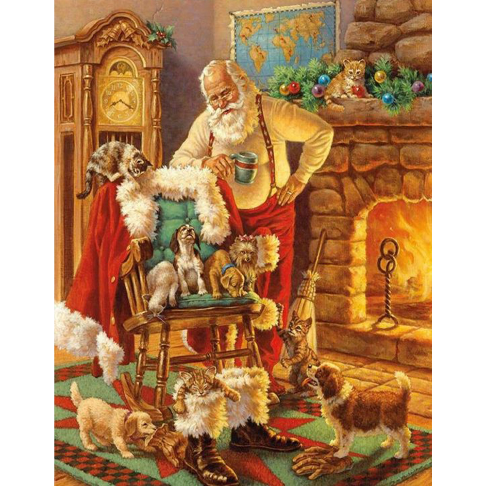 

Santa Home - Round Drill Diamond Painting - 30*40CM, 501 Original
