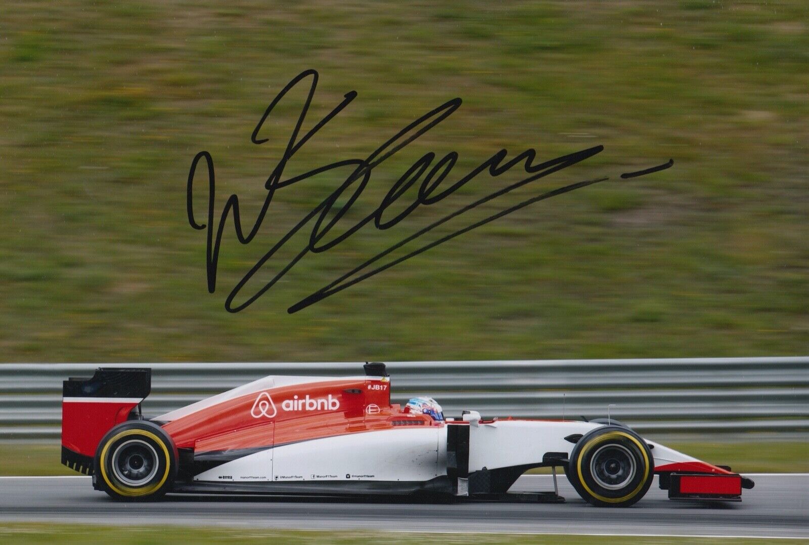 Will Stevens Hand Signed 12x8 Photo Poster painting F1 Autograph Manor Marussia 38