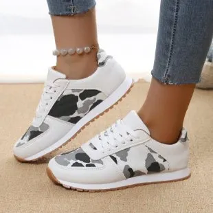Yyvonne 2025 Spring And Autumn New Leopard-Print Leisure Single Shoes Women's Flat Bottom With Sports Casual Shoes