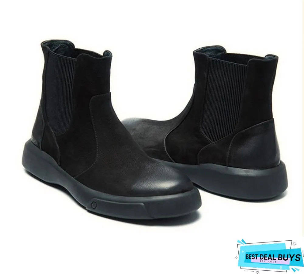 Martin Boots Men's Tide Gang Desert Boots Winter Velvet Boots Northeast Snowsuit Boots