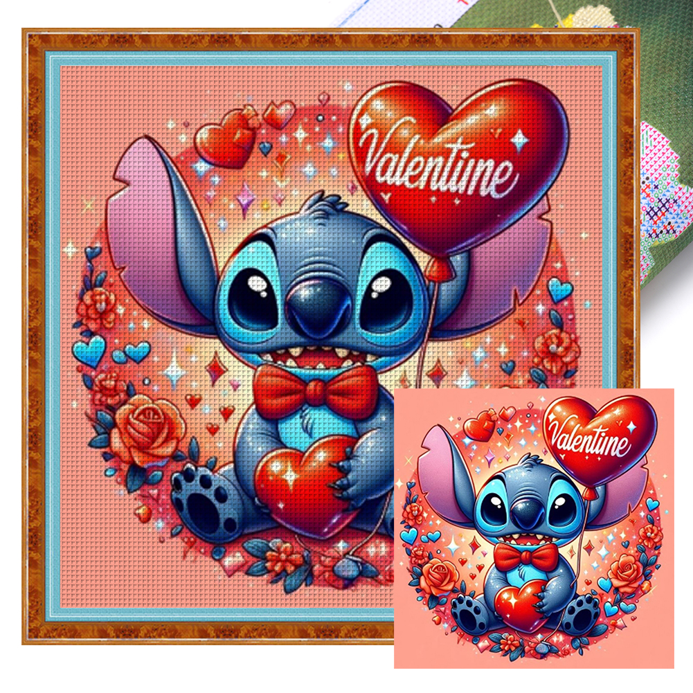 Stitch With Heart Balloon Full 11CT Pre-stamped Canvas(40*40cm) Cross Stitch