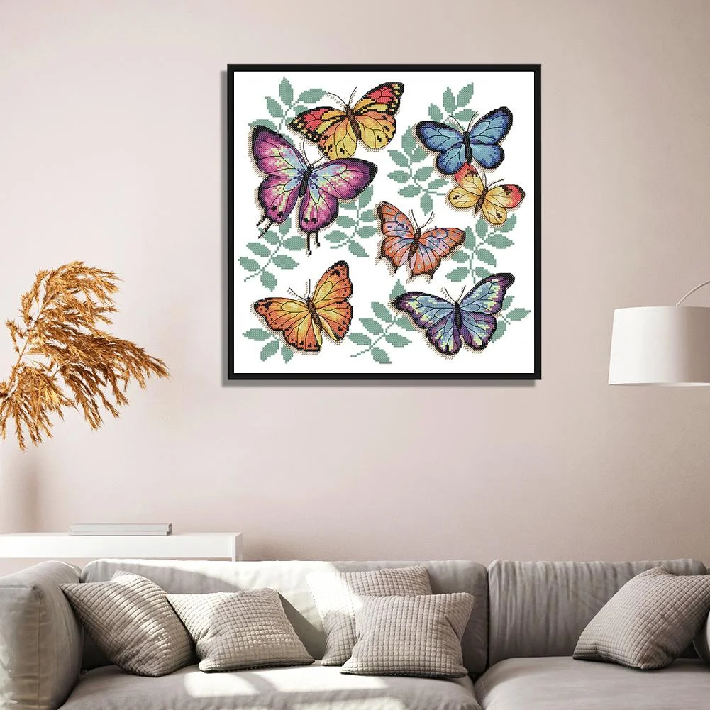 14ct Stamped Cross Stitch - Butterfly(34*33cm)