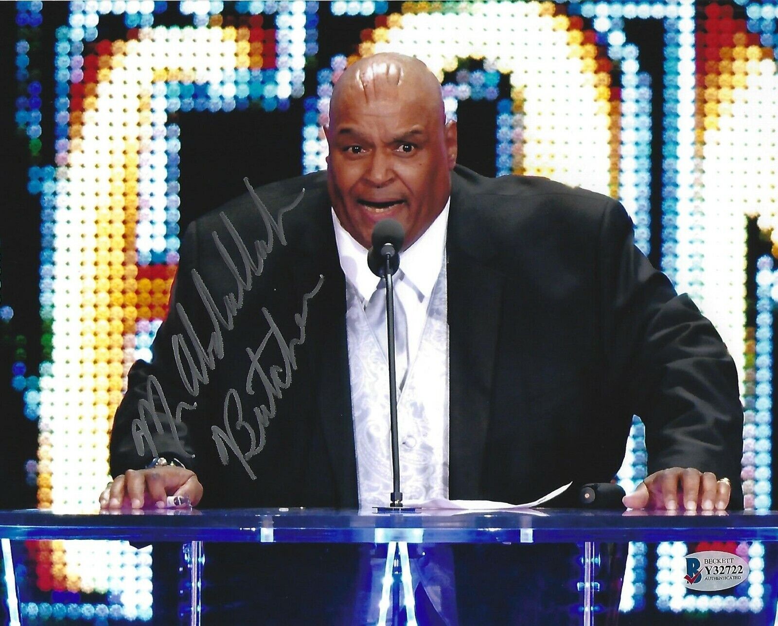 Abdullah The Butcher Signed 8x10 Photo Poster painting BAS COA WWE Hall of Fame Picture Auto'd