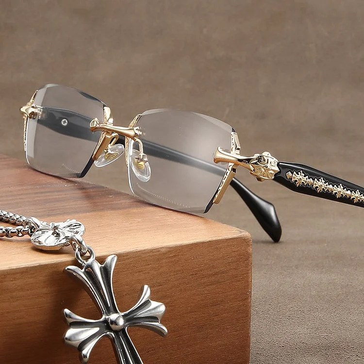 ANTI-BLUE LIGHT PRESBYOPIA GLASSES HD RIMLESS GLASSES 