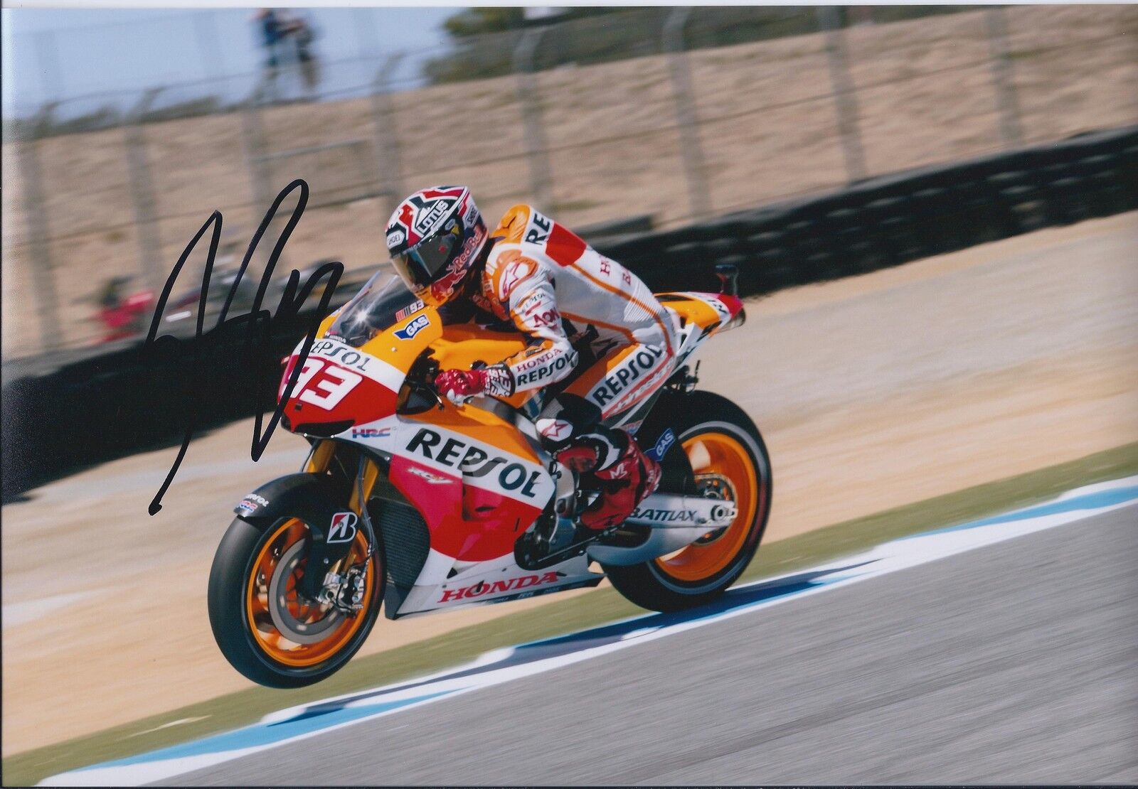 Marc Marquez SIGNED Silverstone Autograph 12x8 Photo Poster painting AFTAL COA MOTOGP Red Bull