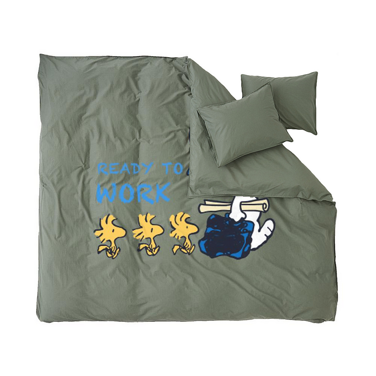 Ready To Work, Snoopy Duvet Cover Set