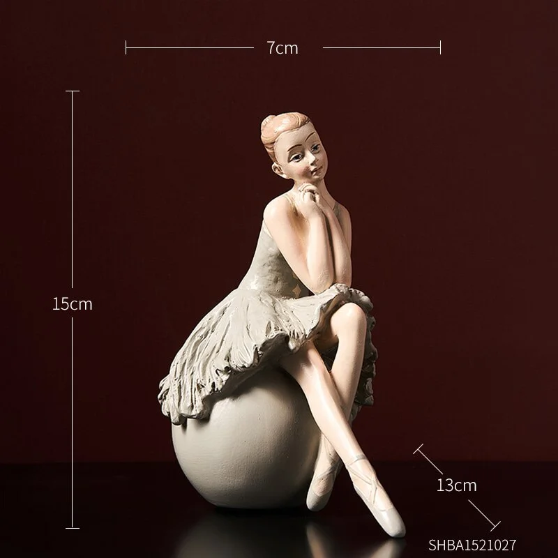 Resin Ballet Girl Figurines Doll Room Home Decoration Accessories Living Room Bedroom Creative Gifts Garden Figures Desk Decor