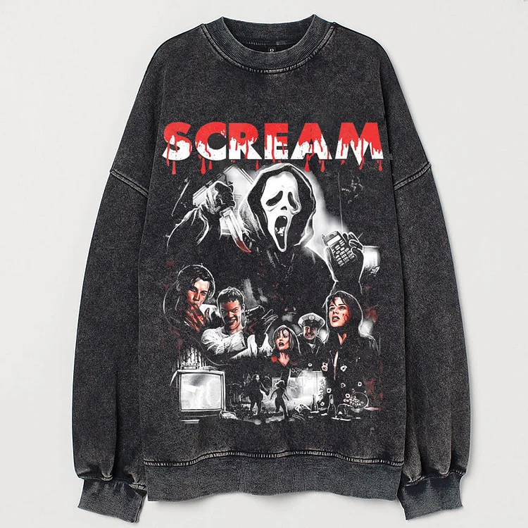 Vintage Scream  Halloween Sweatshirt