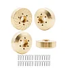 AMK 4pcs RC Brass Wheel Weights, Brass Wheel Hex Hub Adapter for 1.9in / 2.2in Beadlock Wheel Rim 1/10 RC Crawler Car Axial SCX10 Capra TRX4 TRX6 (4pcs 15mm Brass Weights)