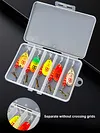 5pcs Metal Spoon Spinner Fishing Lure with Tackle Box Fishing Wobblers Hard Bait