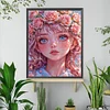 Rosa Mädchen - quadratischer Bohrer Diamantmalerei - 45*55cm