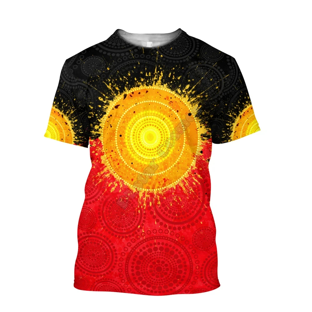 Cotton Tshirt 3d T-shirt for Men/Women Australian Aboriginal Art Graphic Printed Short Sleeve Tees Casual Personality Streetwear Tops t -shirt Tee